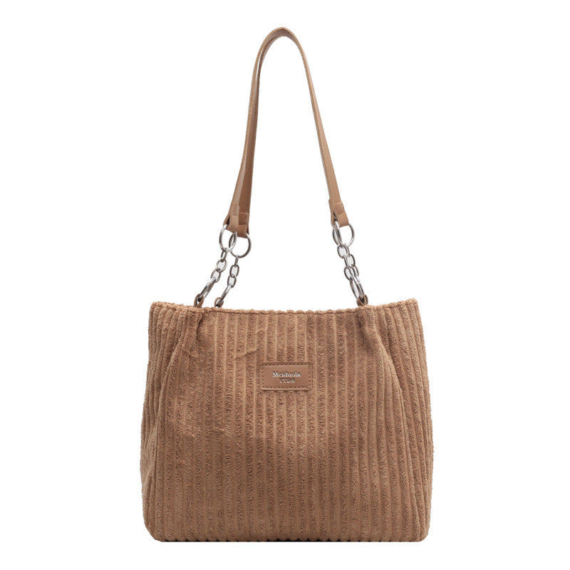 Corduroy Everyday Tote Shoulder Bag for Women