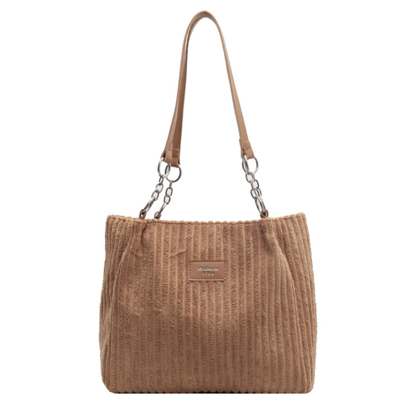 Corduroy Everyday Tote Shoulder Bag for Women