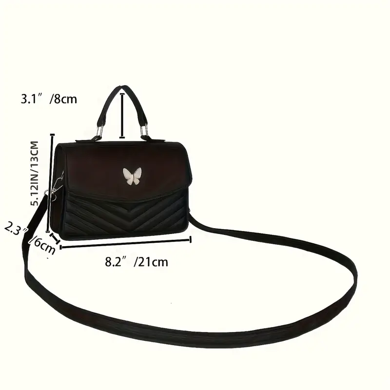 Elegant Faux Leather Crossbody Handbag