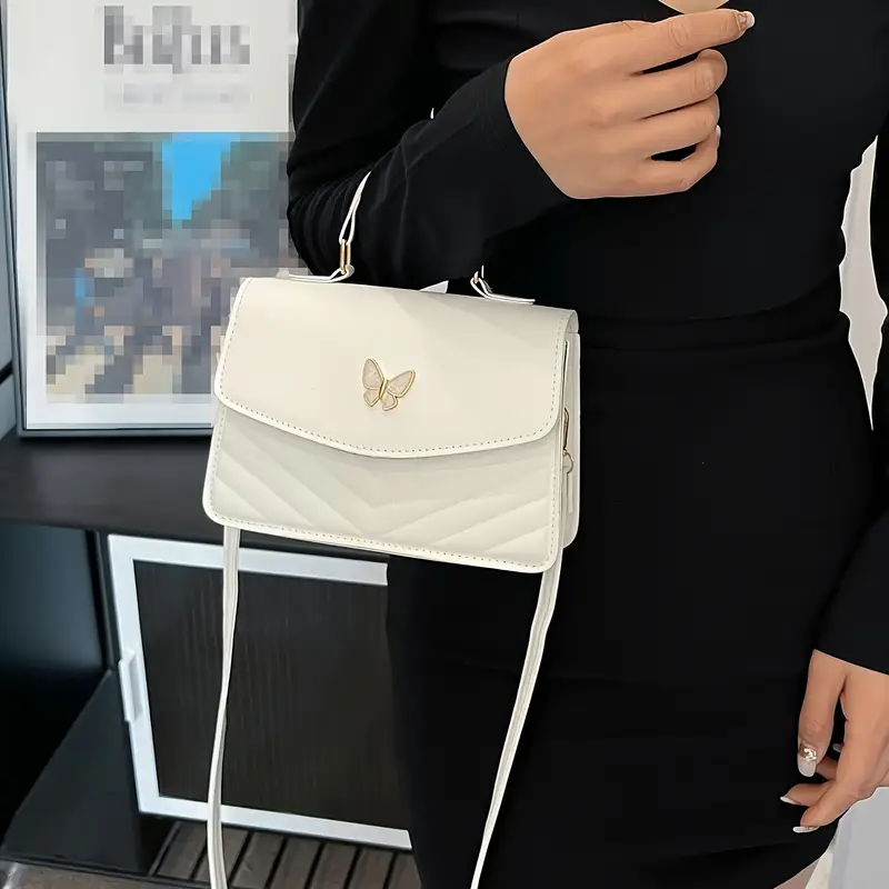 Elegant Faux Leather Crossbody Handbag