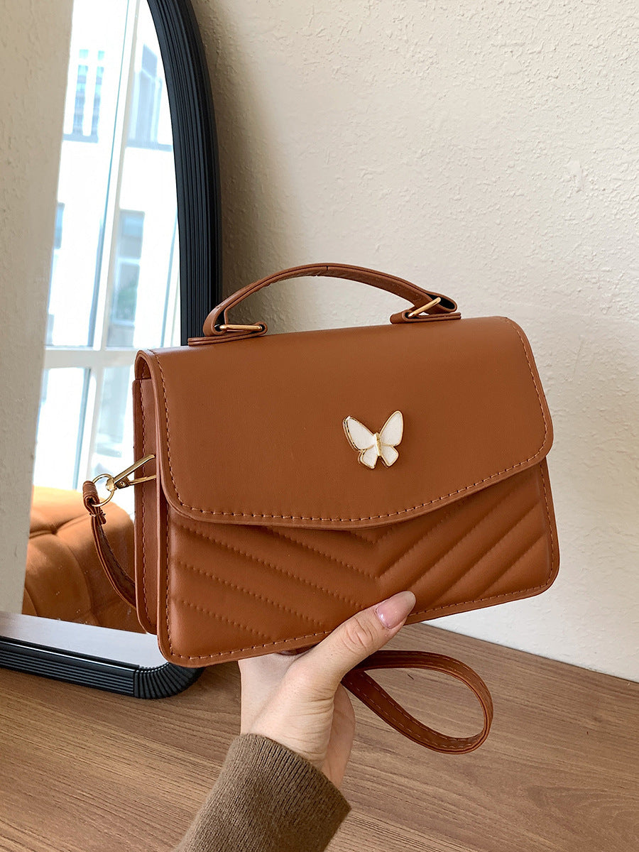 Elegant Faux Leather Crossbody Handbag