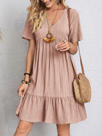 V-Neck Ruffle Summer Dress