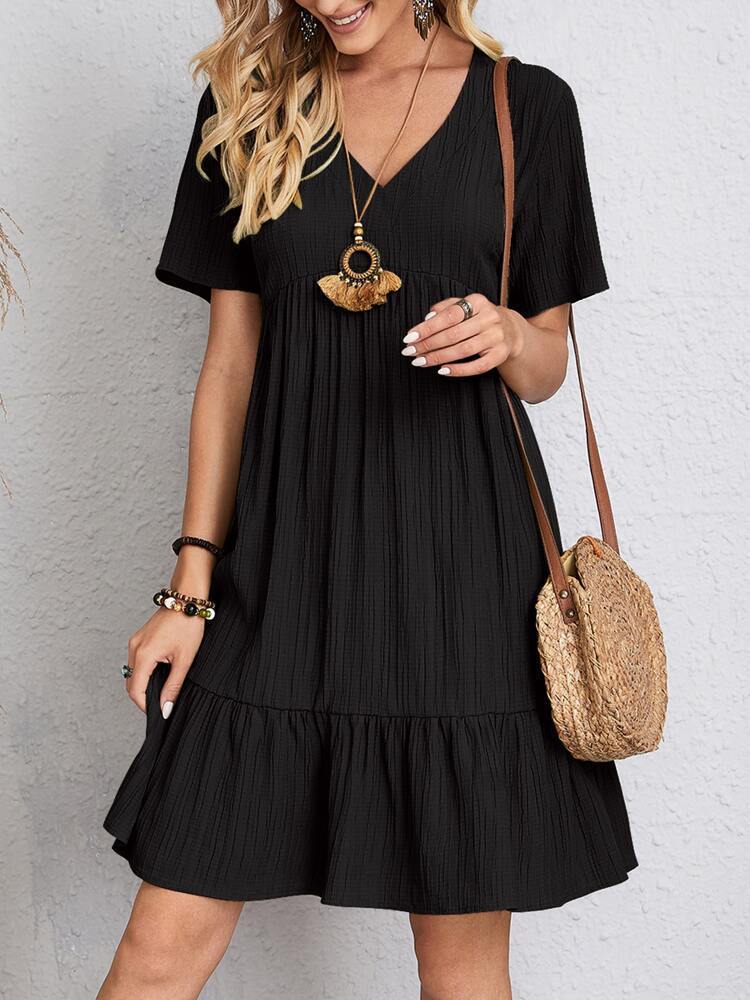 V-Neck Ruffle Summer Dress