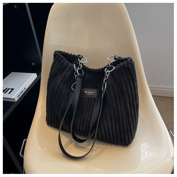 Corduroy Everyday Tote Shoulder Bag for Women