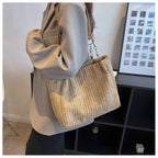 Corduroy Everyday Tote Shoulder Bag for Women