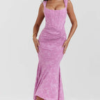 Off-shoulder backless cocktail dress