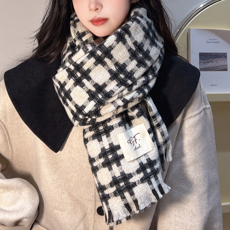 Aurelie Plaid Scarf