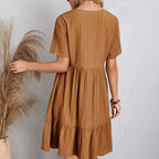V-Neck Ruffle Summer Dress