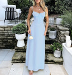 A-line dress with lace-up back detail