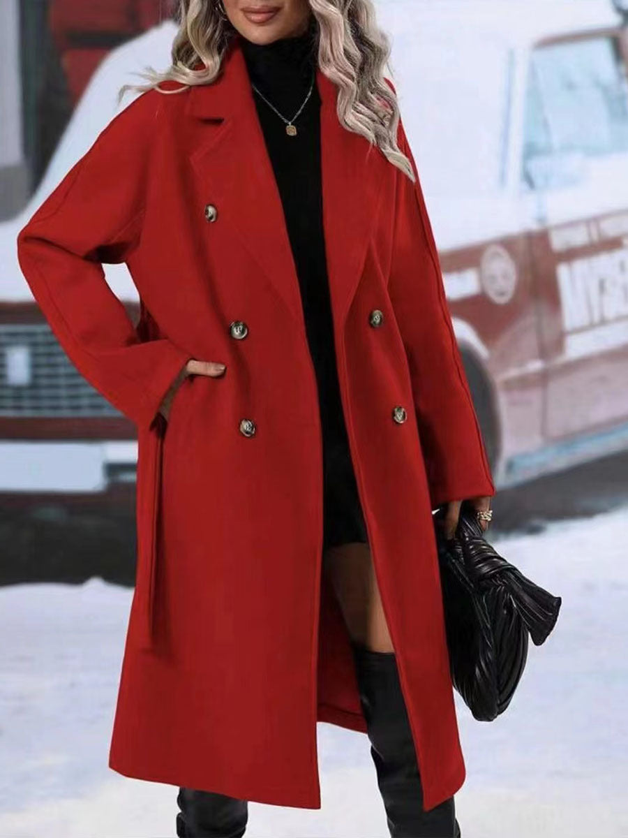 Classic Double Breasted Long Coat