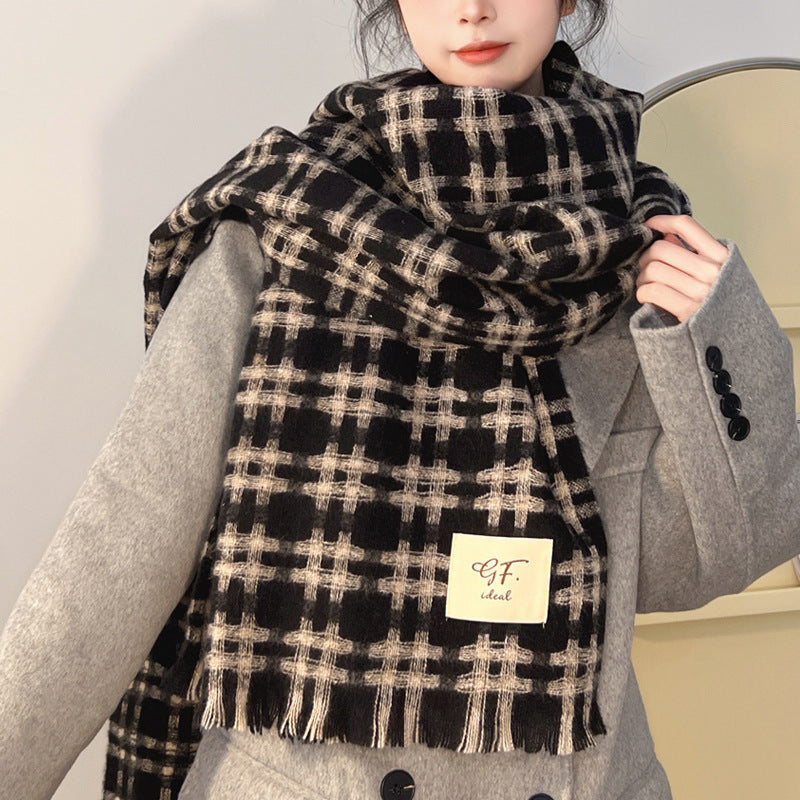 Aurelie Plaid Scarf