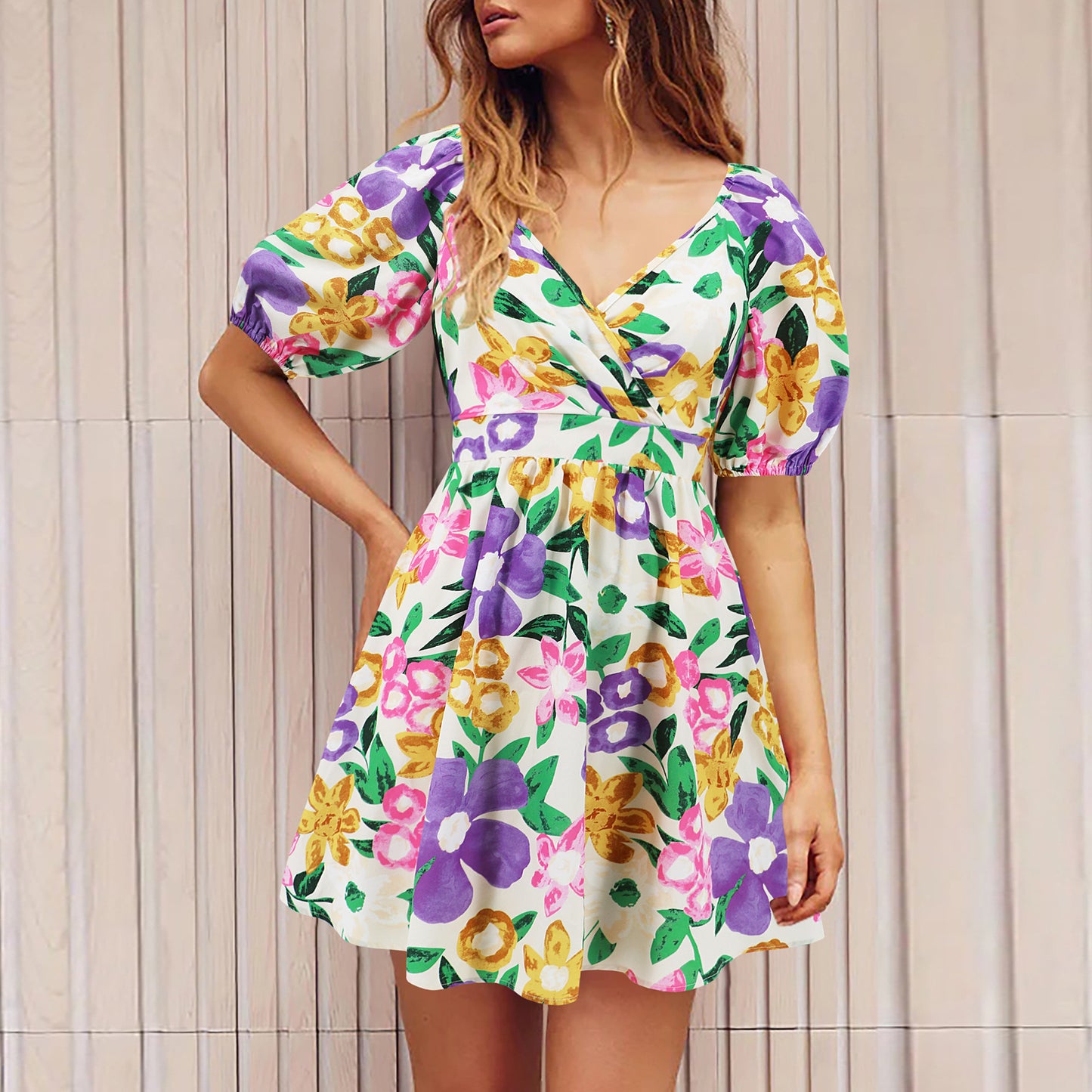 Floral V-Neck Dress