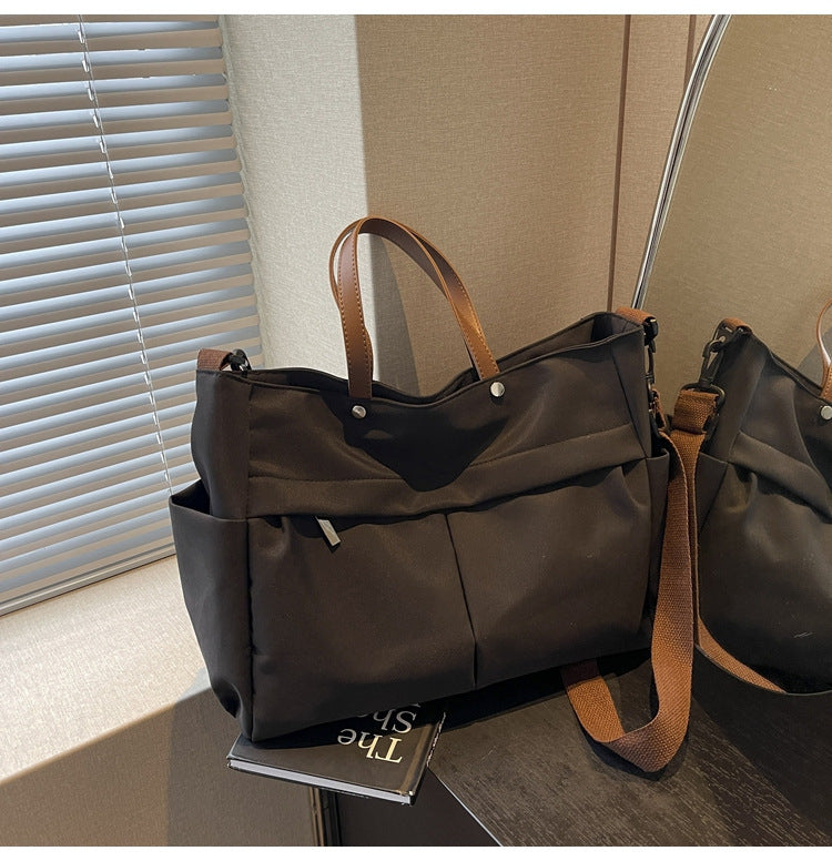 Multi-Compartment Quilted Shoulder Bag