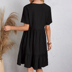 V-Neck Ruffle Summer Dress