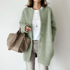 Round Neck Single Breasted Cardigan