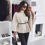 Batwing Sleeve Wool Blend Outerwear
