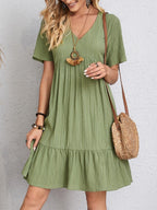 V-Neck Ruffle Summer Dress