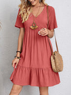 V-Neck Ruffle Summer Dress