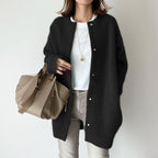 Round Neck Single Breasted Cardigan