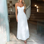 A-line dress with lace-up back detail