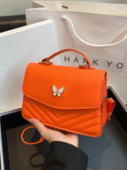Elegant Faux Leather Crossbody Handbag