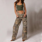 Y2K denim overalls with pockets