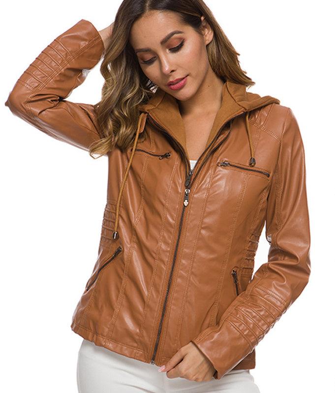 Solid Leather Coat