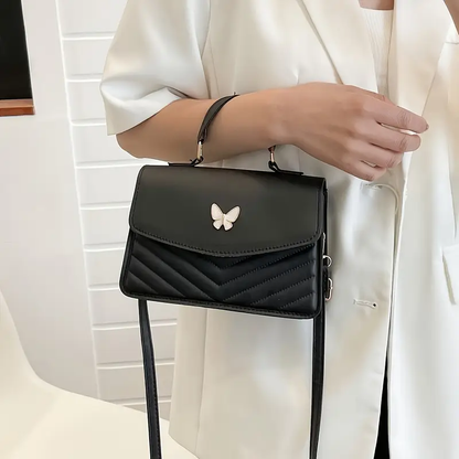 Elegant Faux Leather Crossbody Handbag