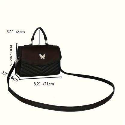 Elegant Faux Leather Crossbody Handbag
