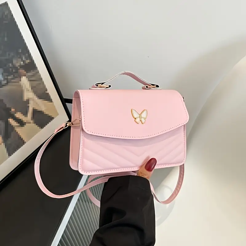 Elegant Faux Leather Crossbody Handbag