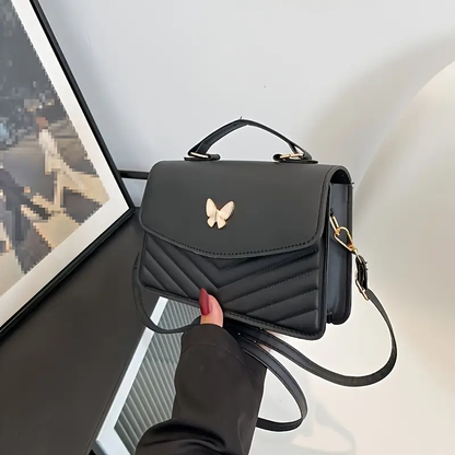 Elegant Faux Leather Crossbody Handbag