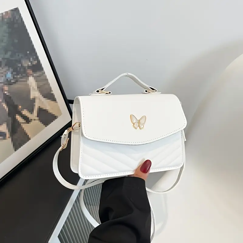 Elegant Faux Leather Crossbody Handbag