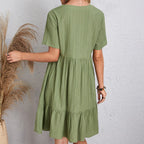 V-Neck Ruffle Summer Dress