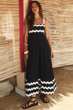 Floral A-line beach sundress with straps