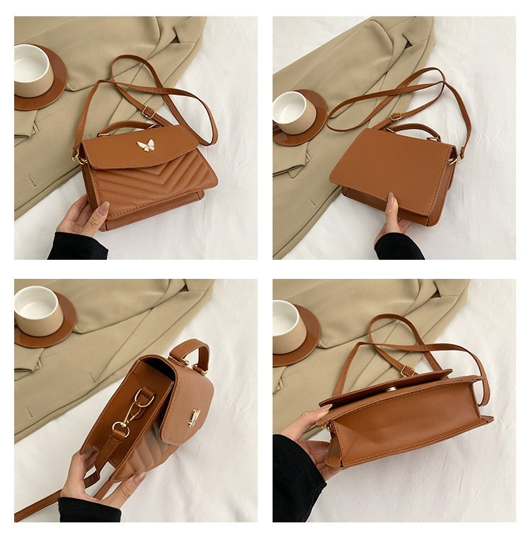 Elegant Faux Leather Crossbody Handbag