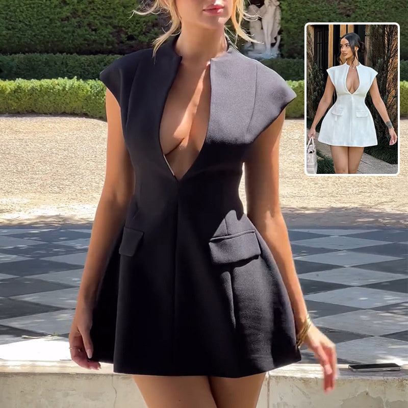 French Style V-Neck Summer Dress