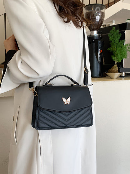 Elegant Faux Leather Crossbody Handbag